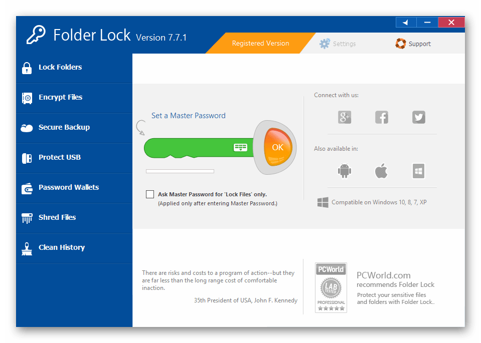 Folder lock 7.7.6 key